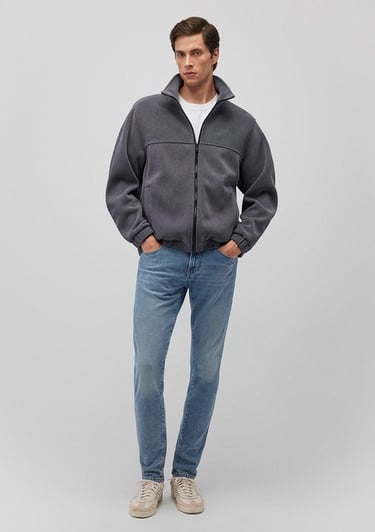  Mavi Dik Yaka Lacivert Ceket Loose Fit / Bol Rahat Kesim 0110369-80776