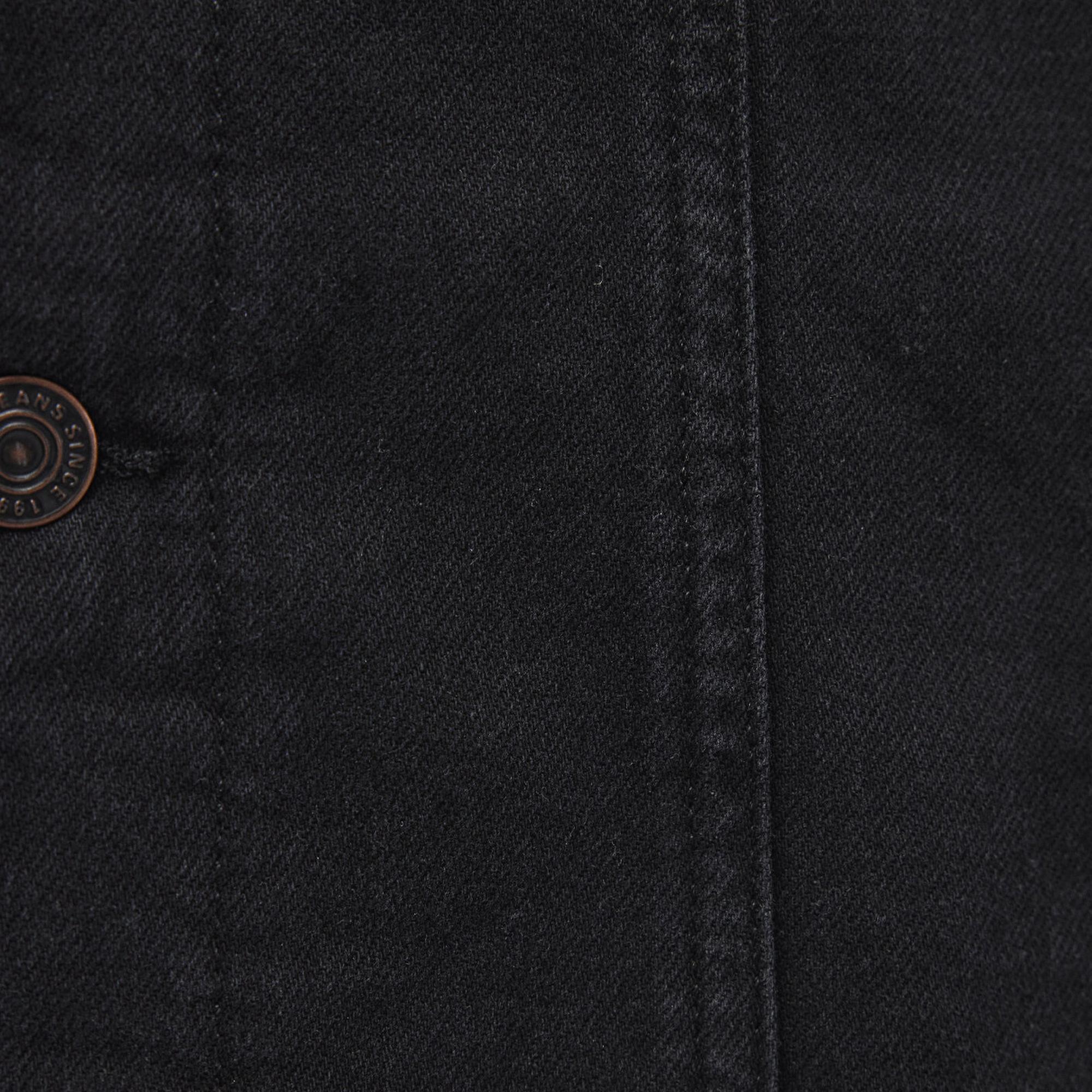 Mavi Zander Classic Denim Siyah Suni Kürklü Jean Ceket 0111214-89117