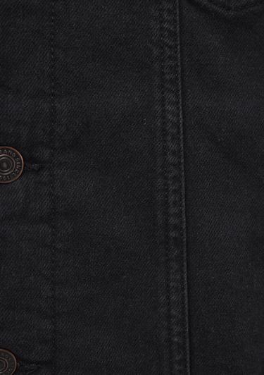  Mavi Zander Classic Denim Siyah Suni Kürklü Jean Ceket 0111214-89117
