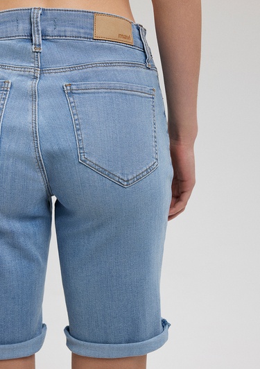  Mavi Alexis Casual Açık Mavi Jean Şort 1441587067