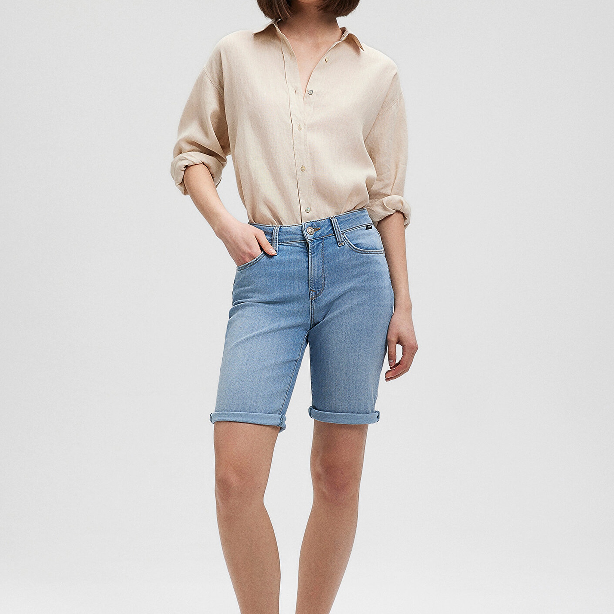 Mavi Alexis Casual Açık Mavi Jean Şort 1441587067