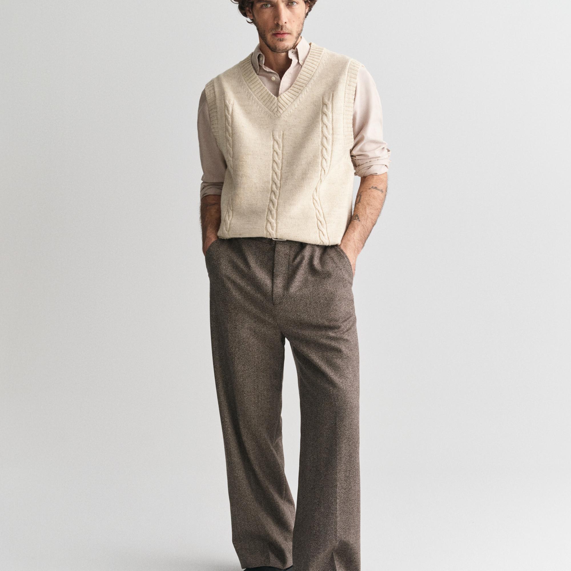 GANT Erkek Kahverengi Regular Fit Düğmeli Yaka Oxford Gömlek