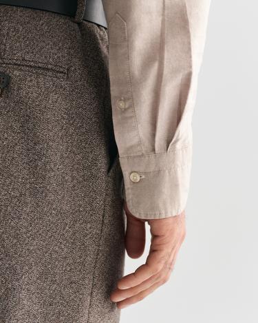  GANT Erkek Kahverengi Regular Fit Düğmeli Yaka Oxford Gömlek