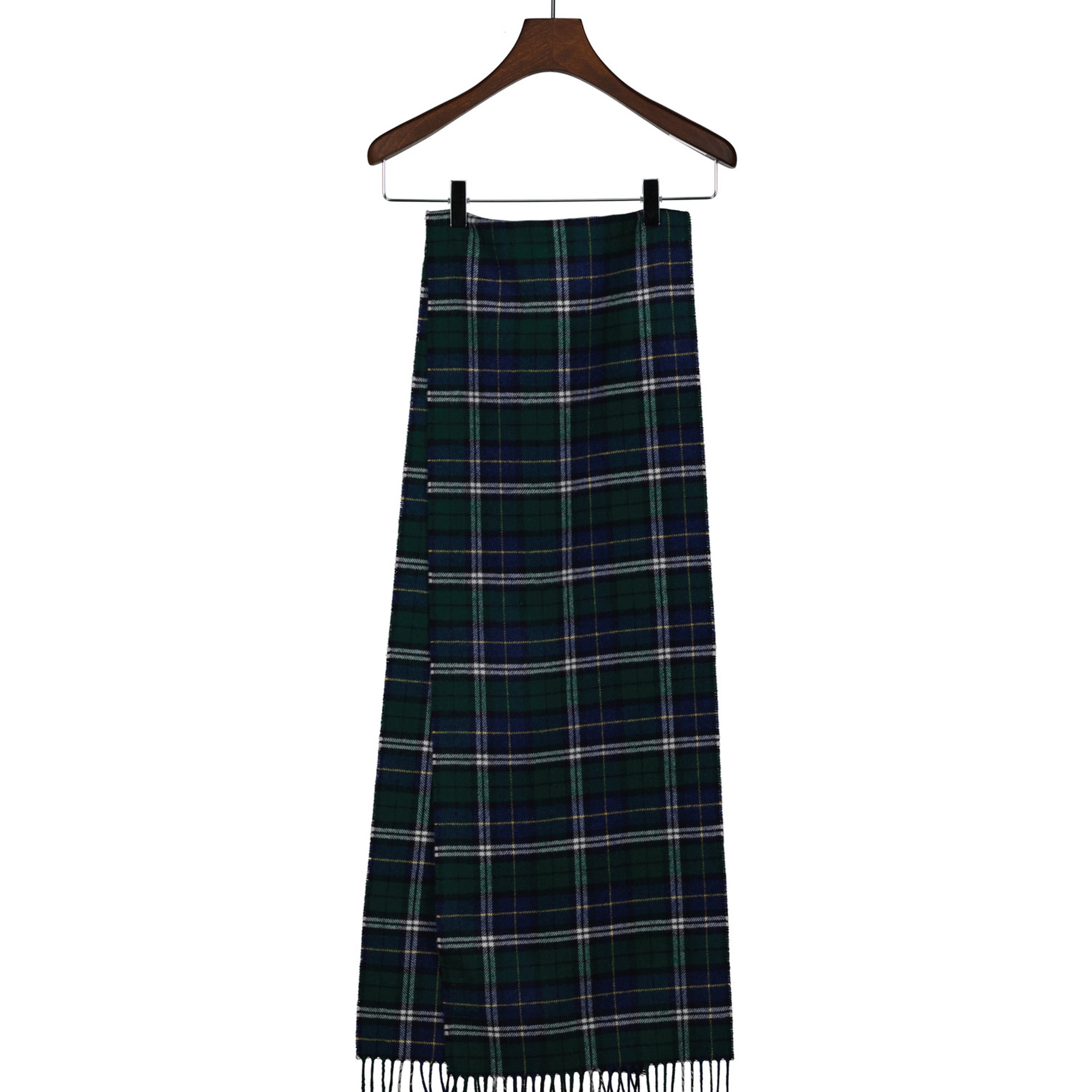 GANT Unisex Yeşil Kareli Yün Atkı