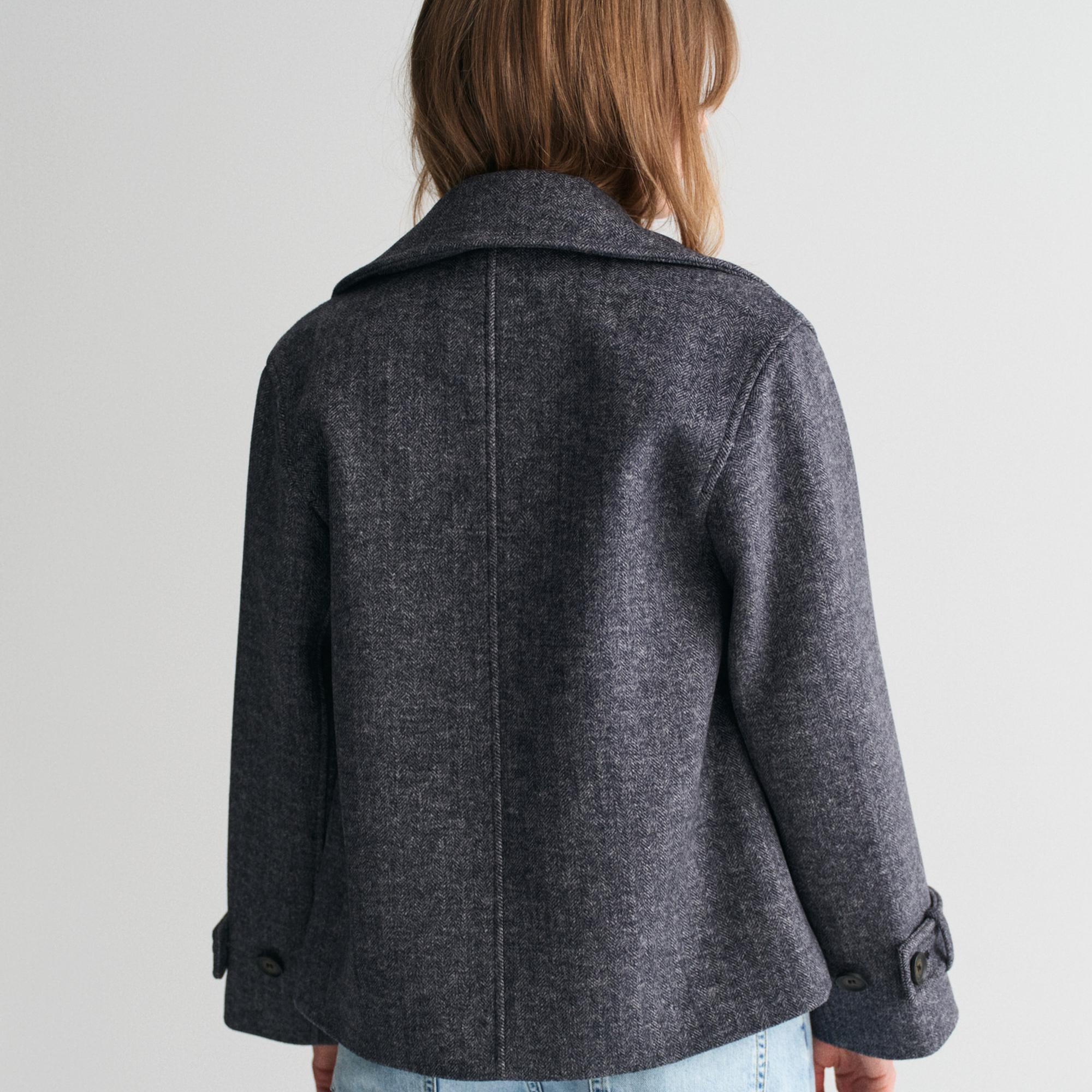 GANT Kadın Lacivert Klasik Yaka Kaban