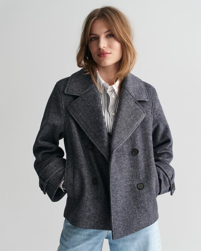  GANT Kadın Lacivert Klasik Yaka Kaban