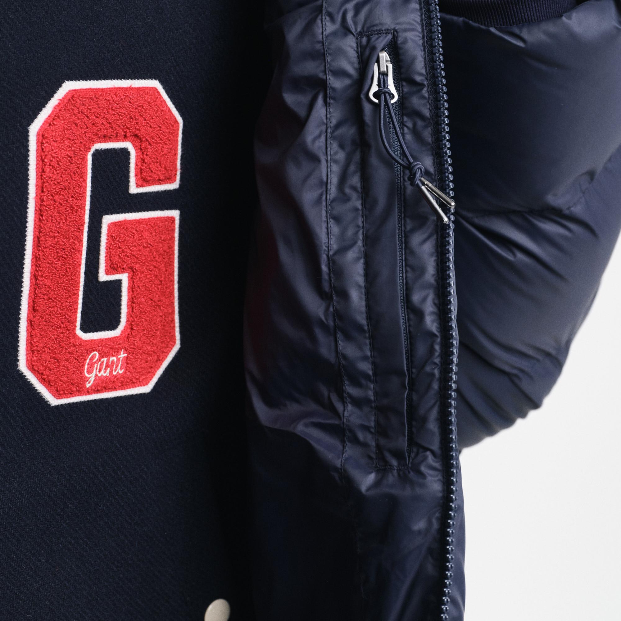 GANT Erkek Lacivert Kapüşonlu Mont