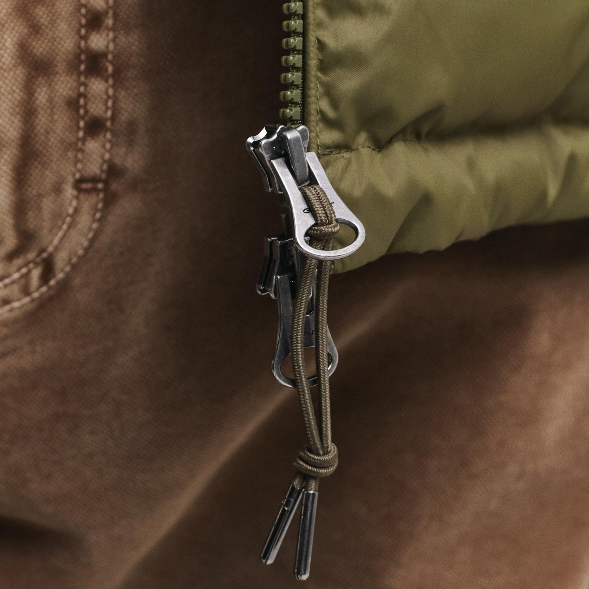 GANT Erkek Yeşil Kapüşonlu Mont