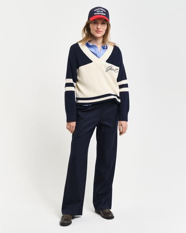  GANT Kadın Lacivert Relaxed Fit Pantolon