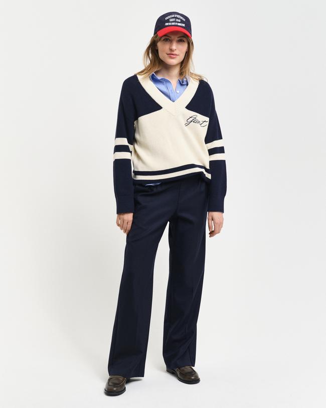  GANT Kadın Lacivert Relaxed Fit Pantolon