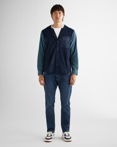  GANT Erkek Lacivert Oversize Fit Kapüşonlu Logolu Gömlek