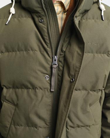  GANT Erkek Yeşil Kapüşonlu Kaz Tüyü Mont