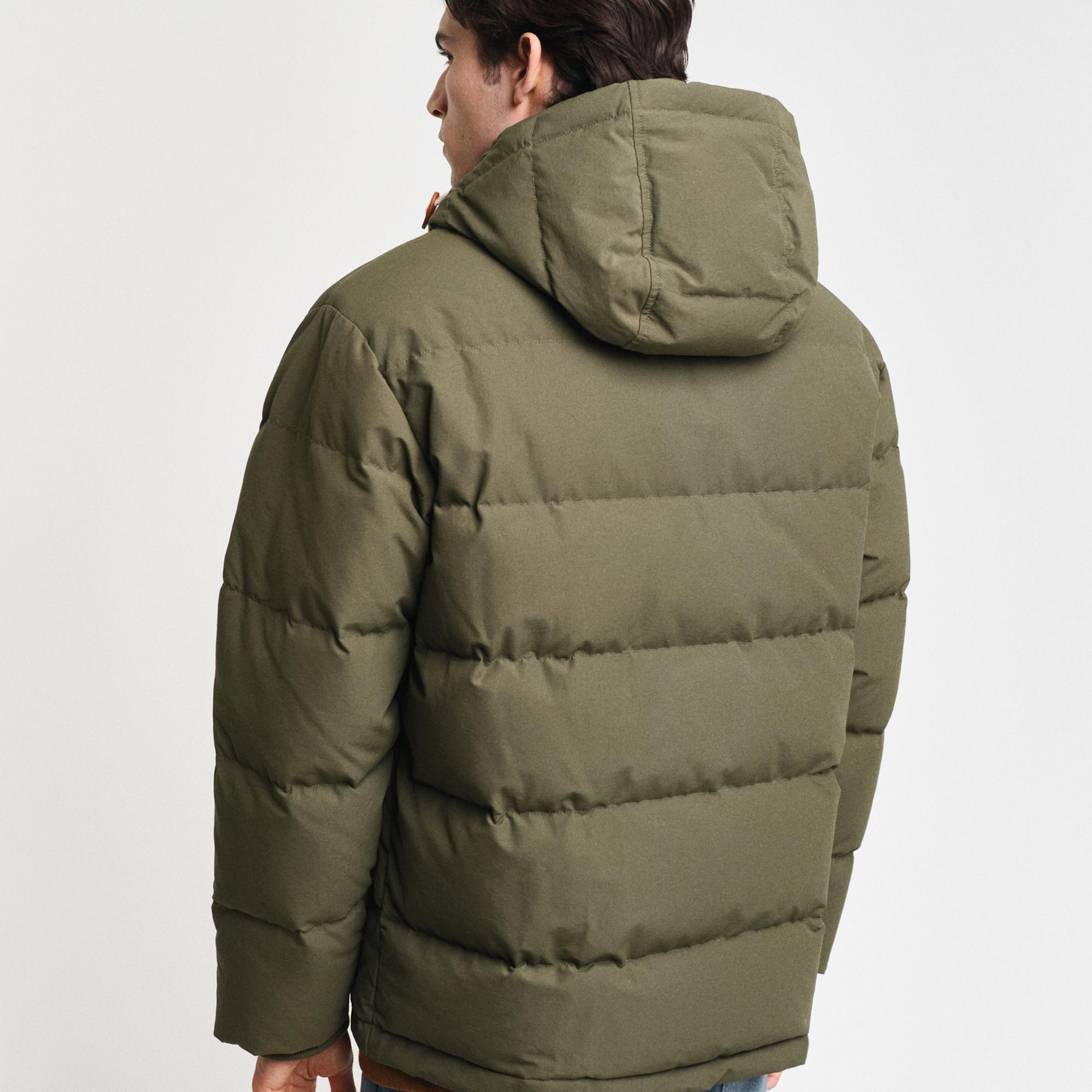 GANT Erkek Yeşil Kapüşonlu Kaz Tüyü Mont