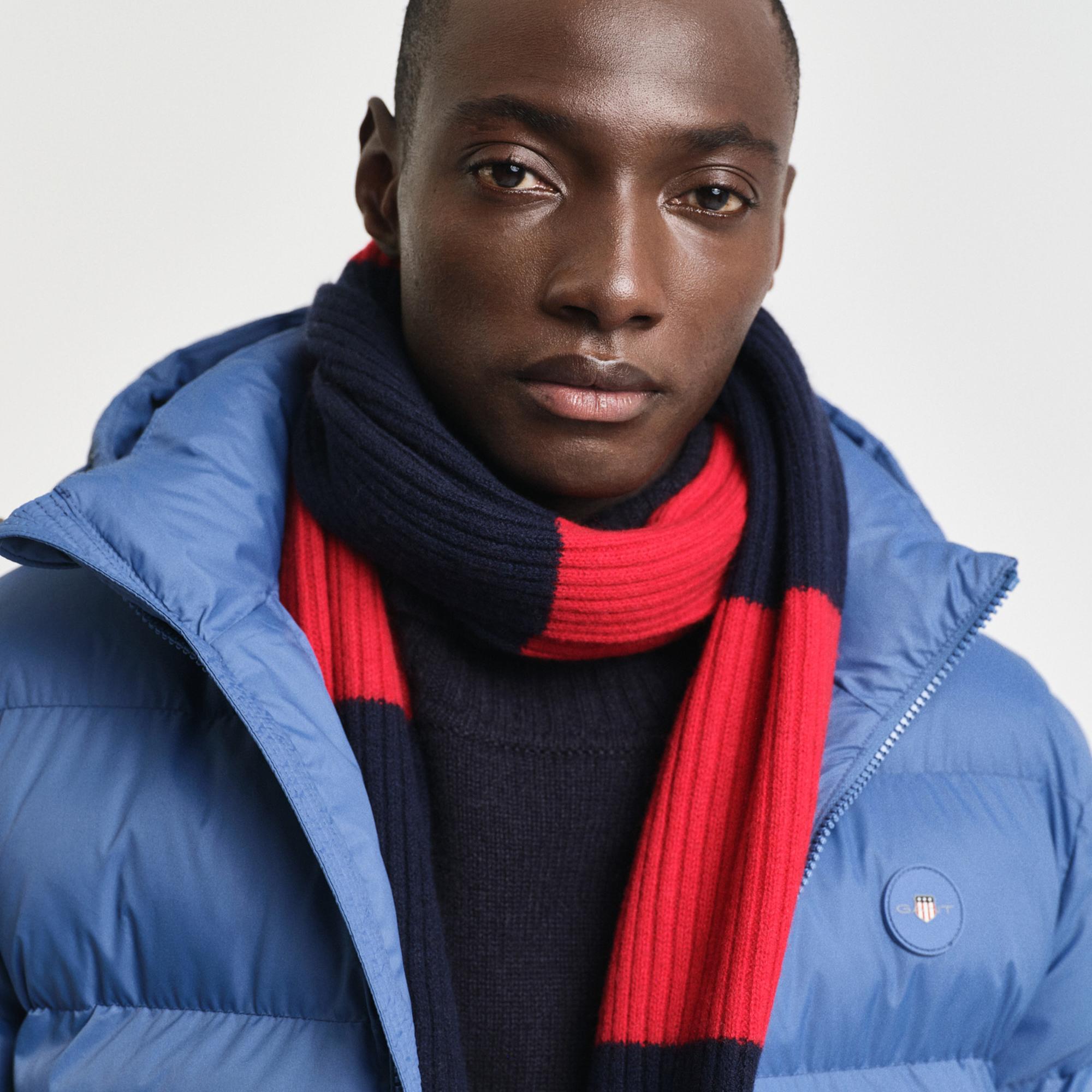 GANT Erkek Mavi Kapüşonlu Mont