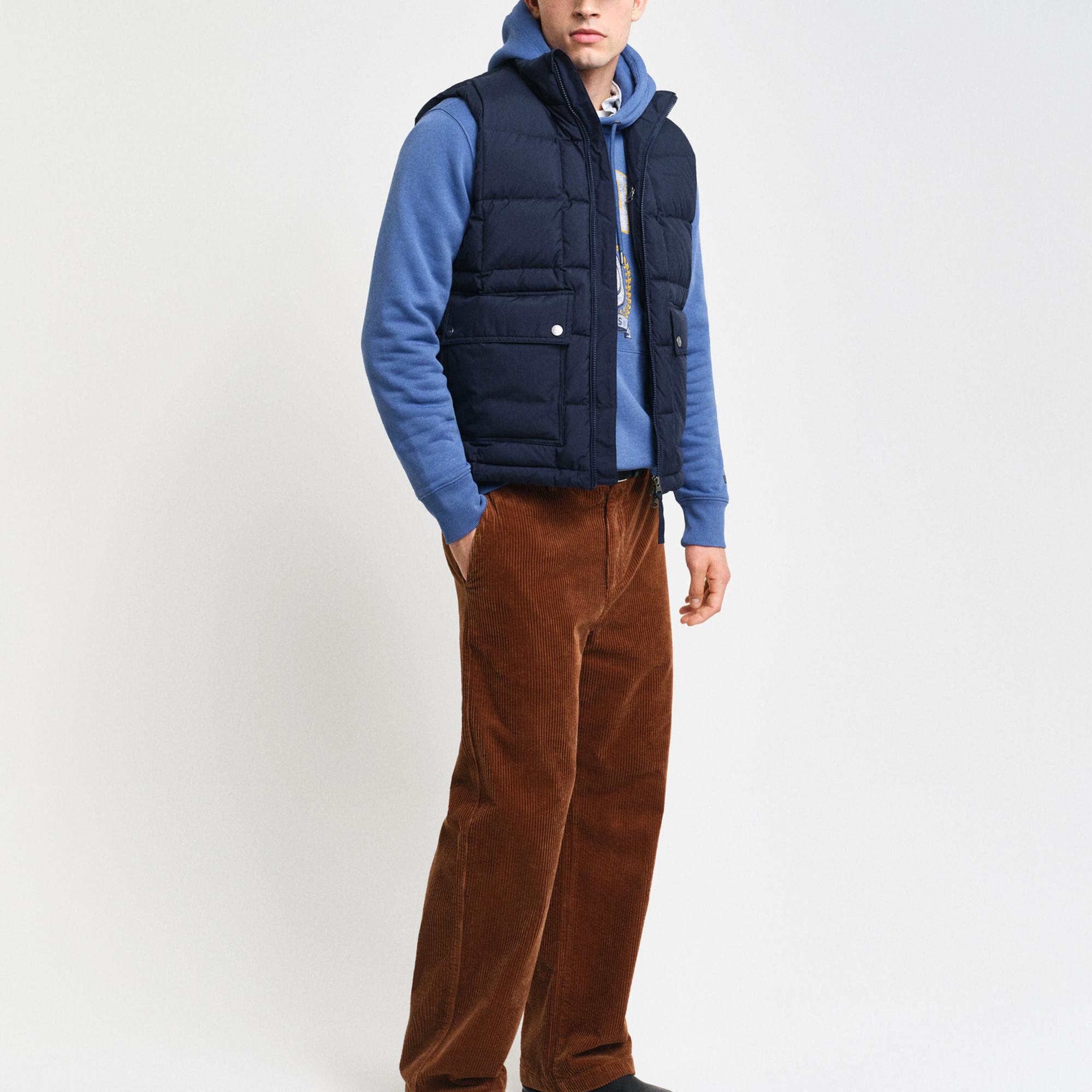 GANT Erkek Lacivert Dik Yaka Kaz Tüyü Yelek