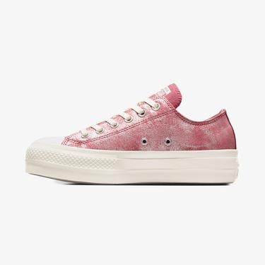  Converse Chuck Taylor All Star Lift Kadın Pembe Süet Platform Sneaker