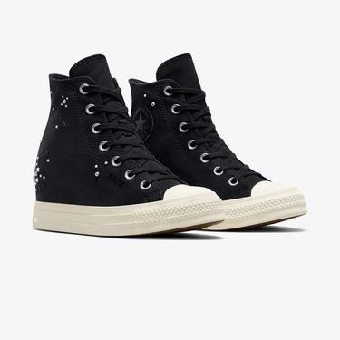  Converse Chuck Taylor All Star Wedge Kadın Siyah Platform Sneaker