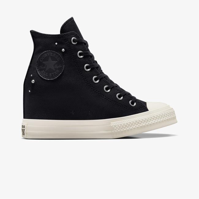  Converse Chuck Taylor All Star Wedge Kadın Siyah Platform Sneaker