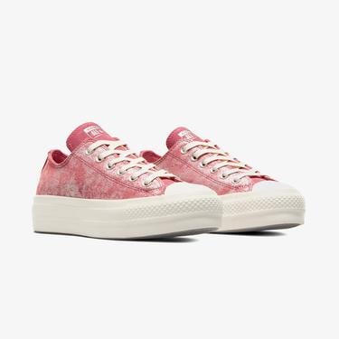  Converse Chuck Taylor All Star Lift Kadın Pembe Süet Platform Sneaker