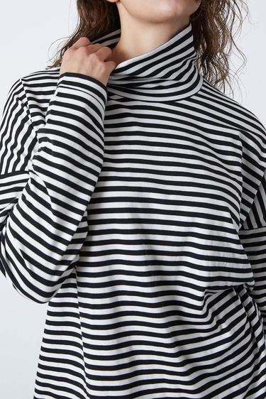  Çizgili Oversize Balıkçı Tshirt