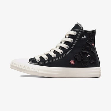  Converse Chuck Taylor All Star 3D Flowers Kadın Siyah Sneaker