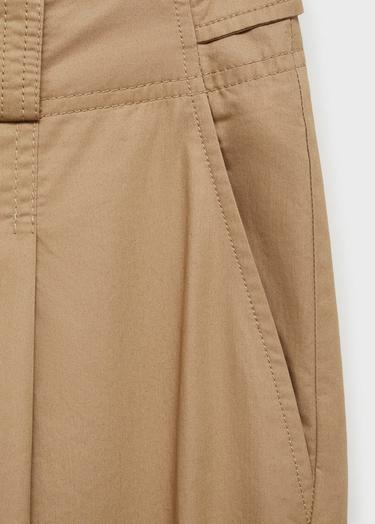  Mango Kadın Pensli Wideleg Pantolon Bej