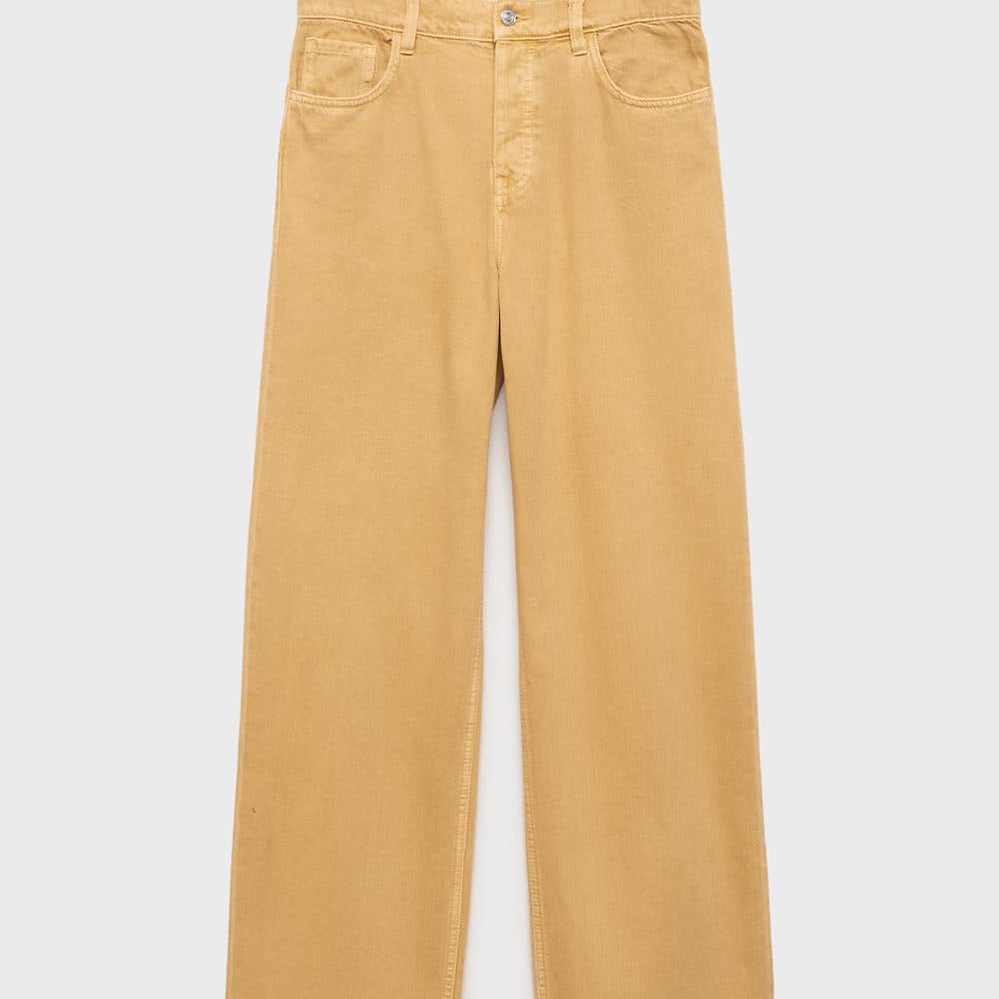 Mango Kadın Düşük Belli Wideleg Loose Jean Kahverengi