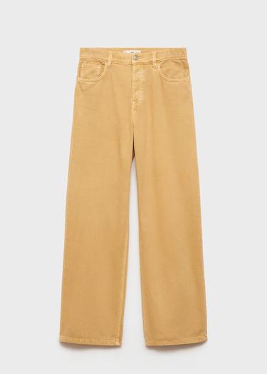  Mango Kadın Düşük Belli Wideleg Loose Jean Kahverengi