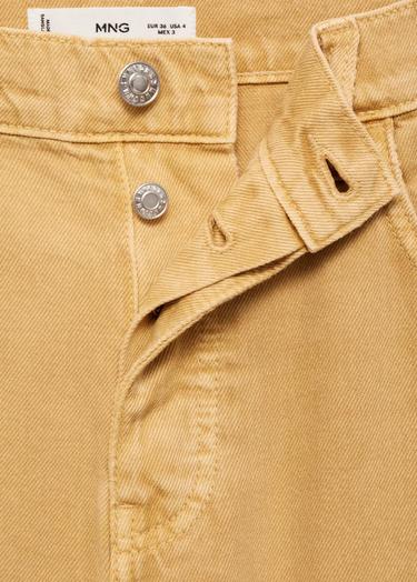  Mango Kadın Düşük Belli Wideleg Loose Jean Kahverengi