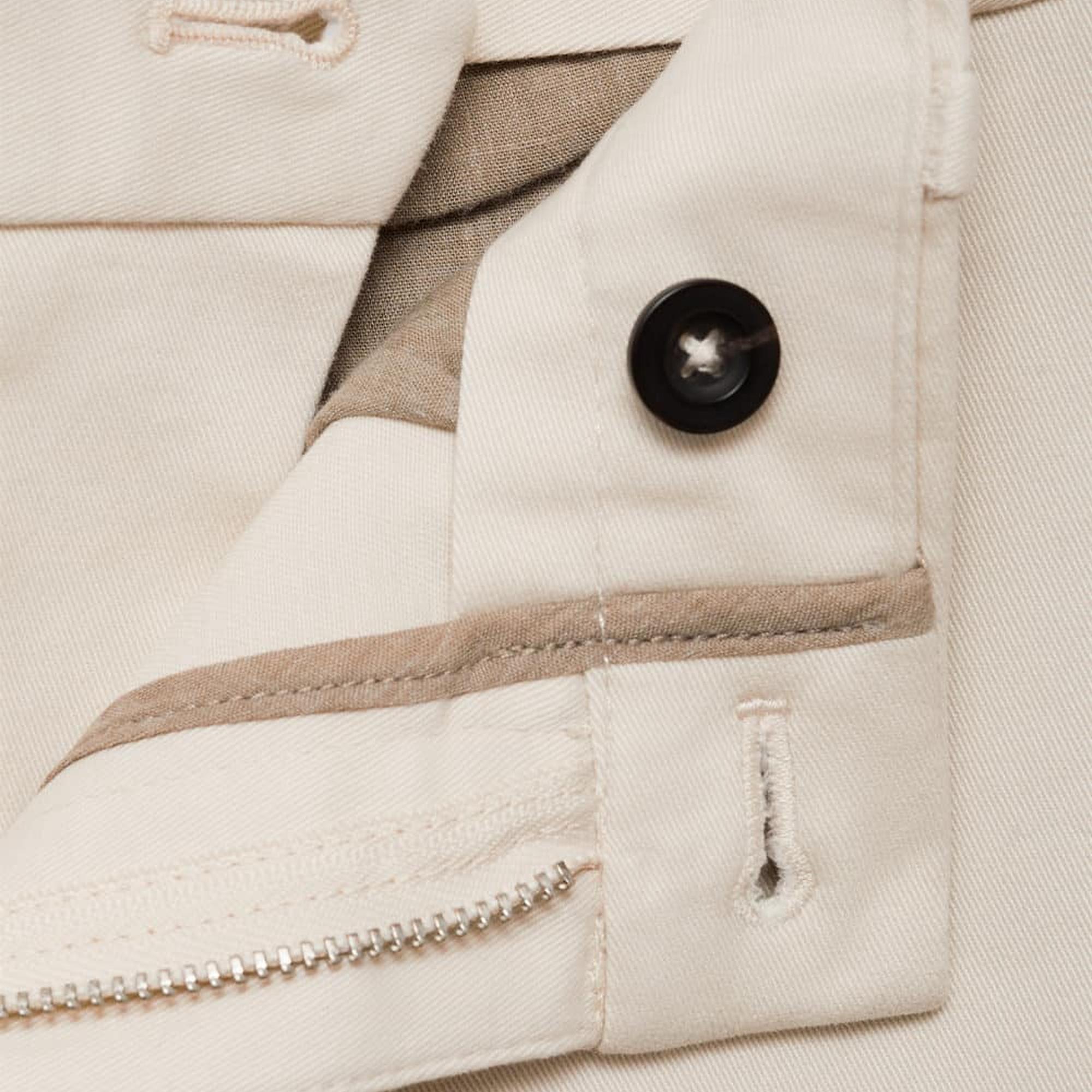 Mango Erkek Dar Kesim Serj Chino Pantolon Ekru