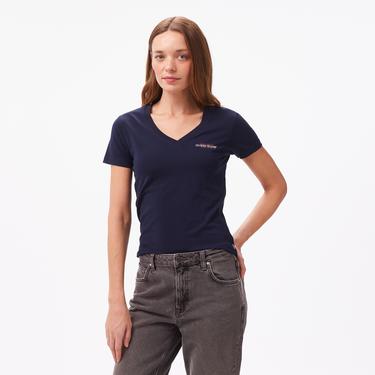  Guess Slim Mini Mid Organic Stretch Jersey 180 Kadın Lacivert T-Shirt