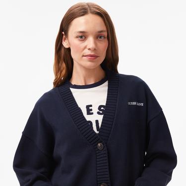  Guess Guess Emb Organic Cotton Genaration Yarn Kadın Lacivert Hırka