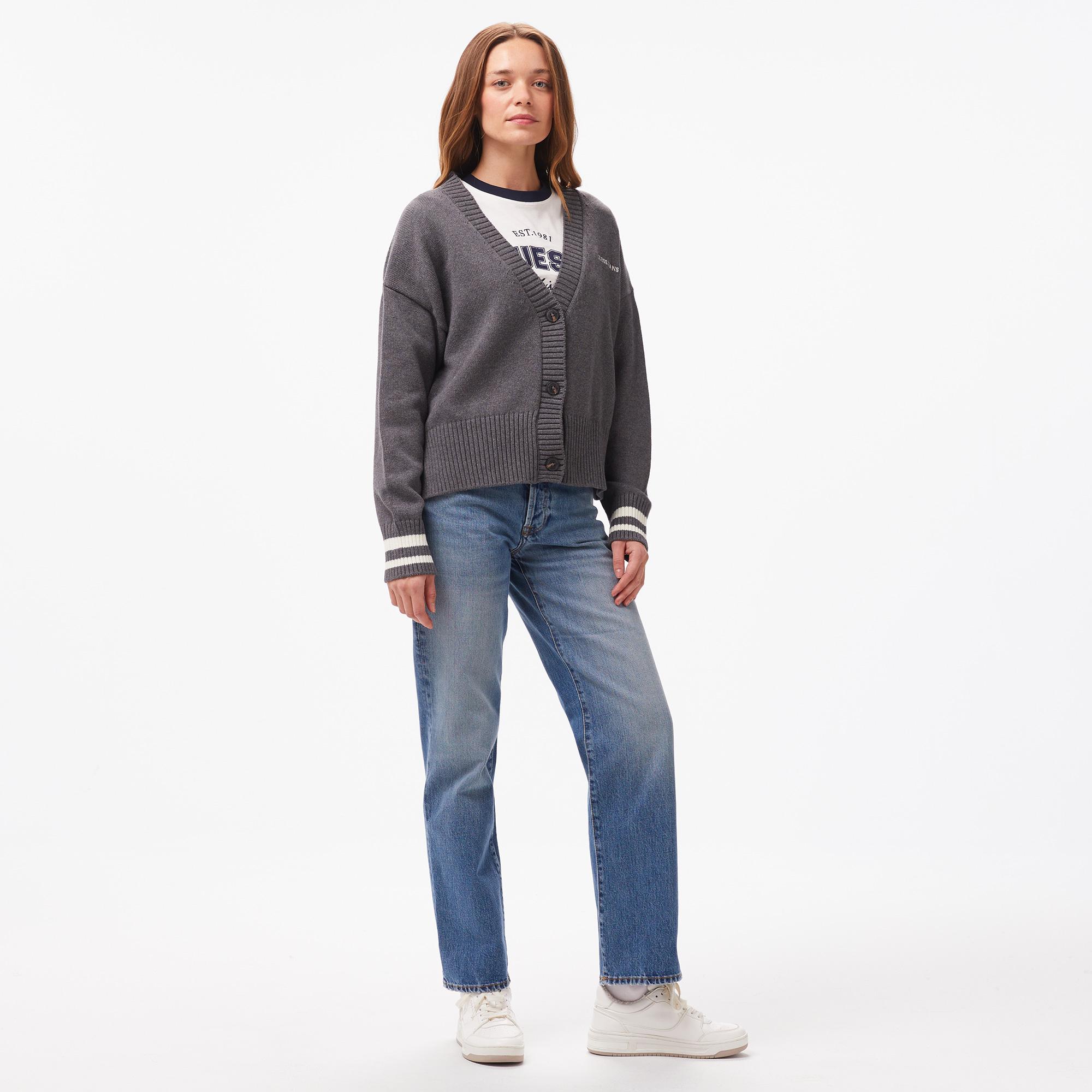 Guess Guess Emb Organic Cotton Genaration Yarn Kadın Multicolor Hırka