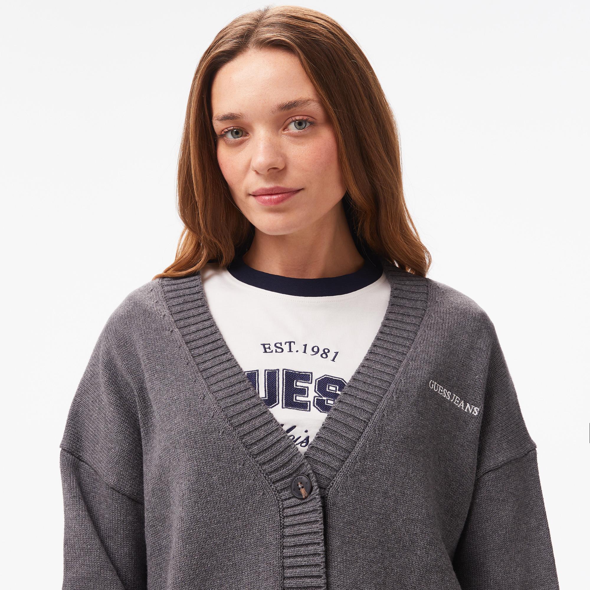 Guess Guess Emb Organic Cotton Genaration Yarn Kadın Multicolor Hırka