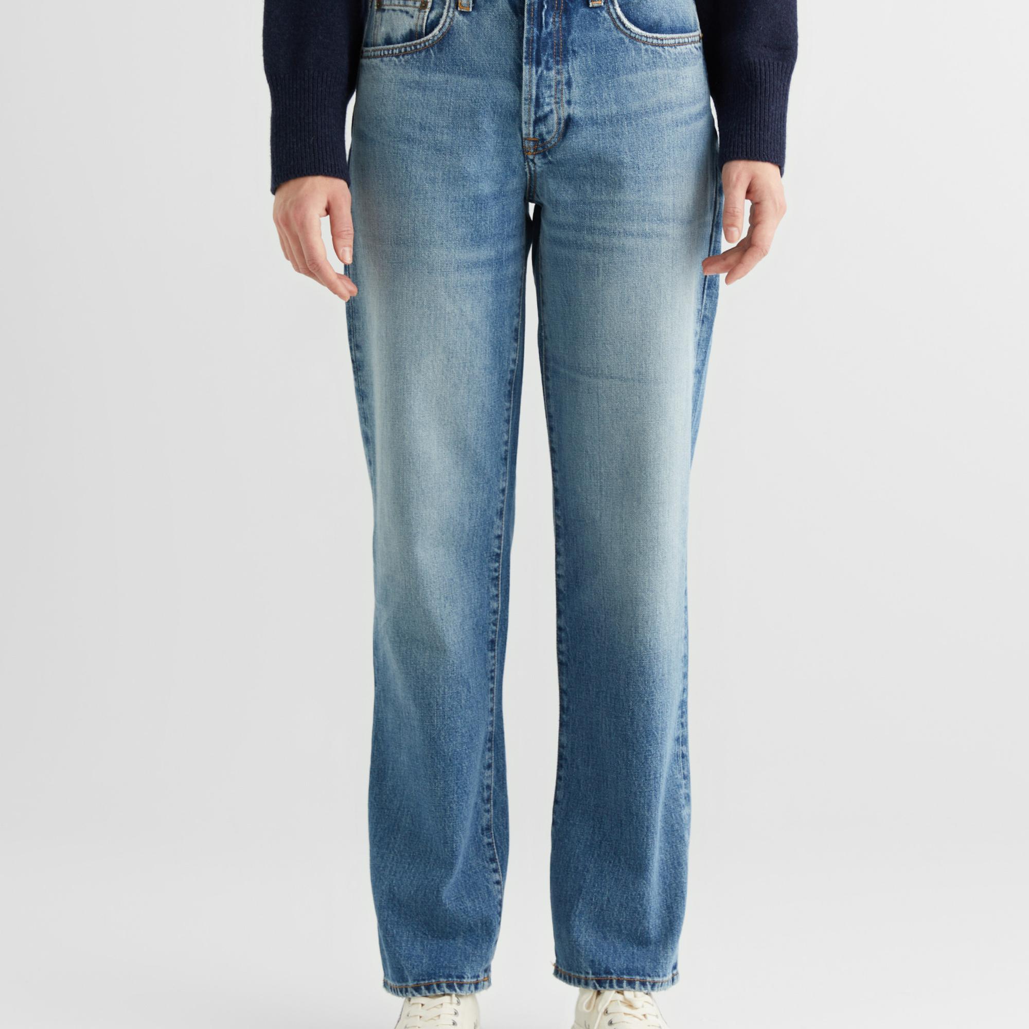 GANT Kadın Mavi Straight Fit Jean Pantolon