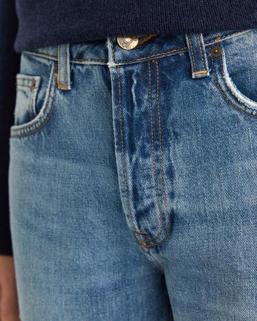  GANT Kadın Mavi Straight Fit Jean Pantolon