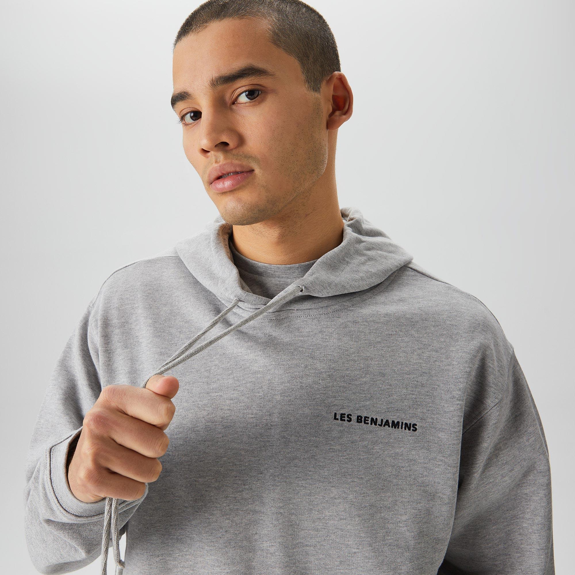 Les Benjamins Core Erkek Gri Hoodie