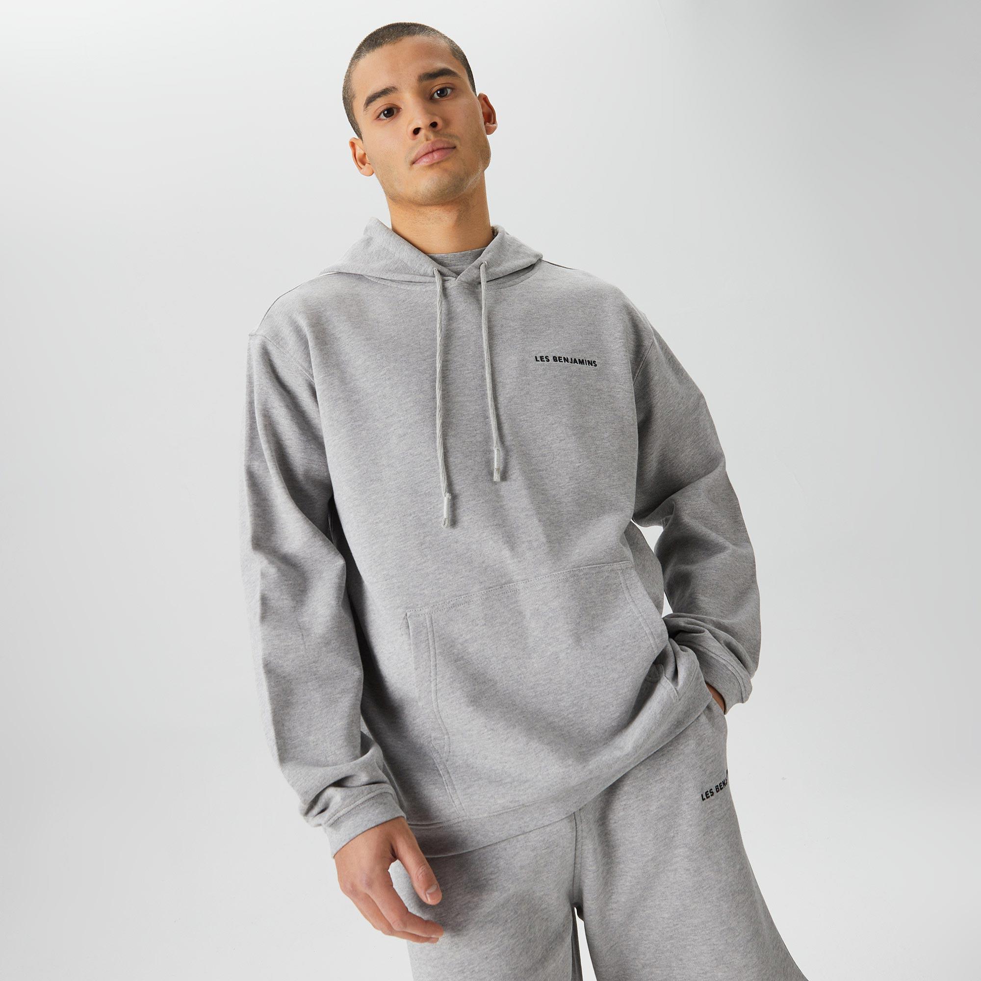 Les Benjamins Core Erkek Gri Hoodie