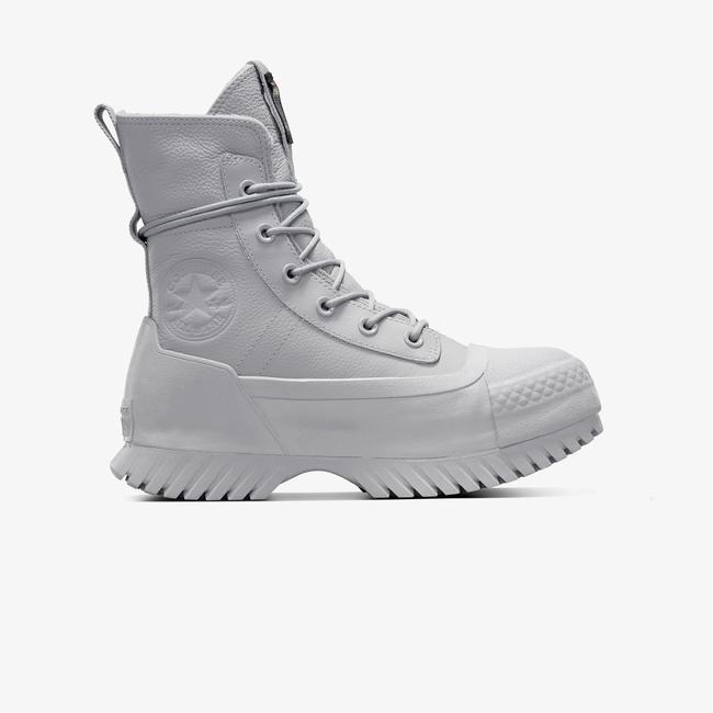  Converse Chuck Taylor All Star Lugged 2.0 CC XHi Unisex Gri Deri Platform Bot