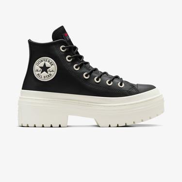  Converse Chuck Taylor All Star Lugged Heel Kadın Siyah Deri Platform Bot