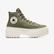 Converse Chuck Taylor All Star Lugged Heel Unisex Yeşil Deri Platform Bot
