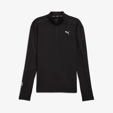  Puma Quarter Zip Erkek Siyah Günlük Sweatshirt