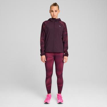  Puma Velocity Printed Kadın Bordo Koşu Ceketi