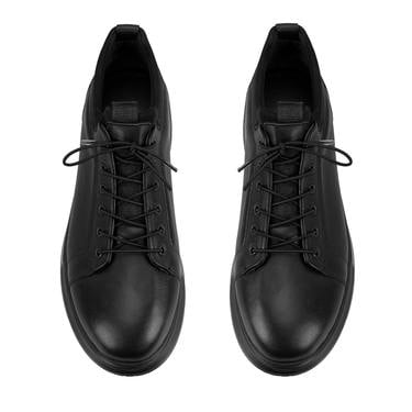  Rowan Siyah Erkek Deri Spor Ayakkabı