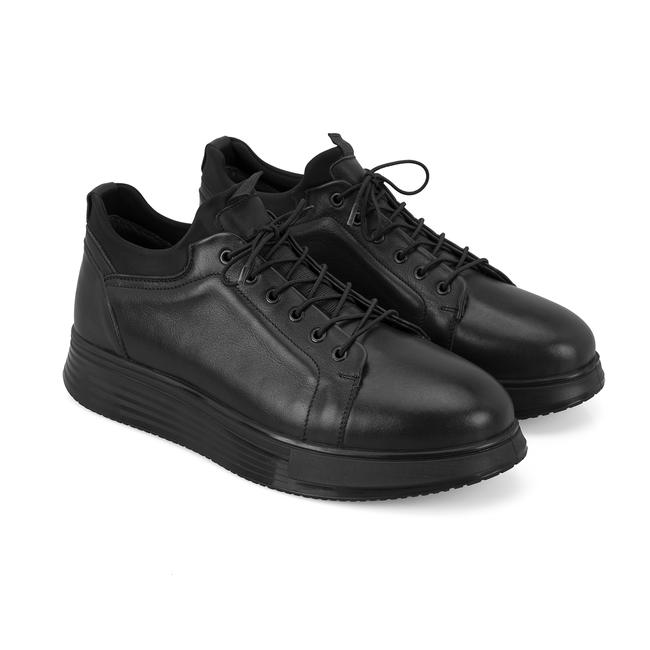  Rowan Siyah Erkek Deri Spor Ayakkabı