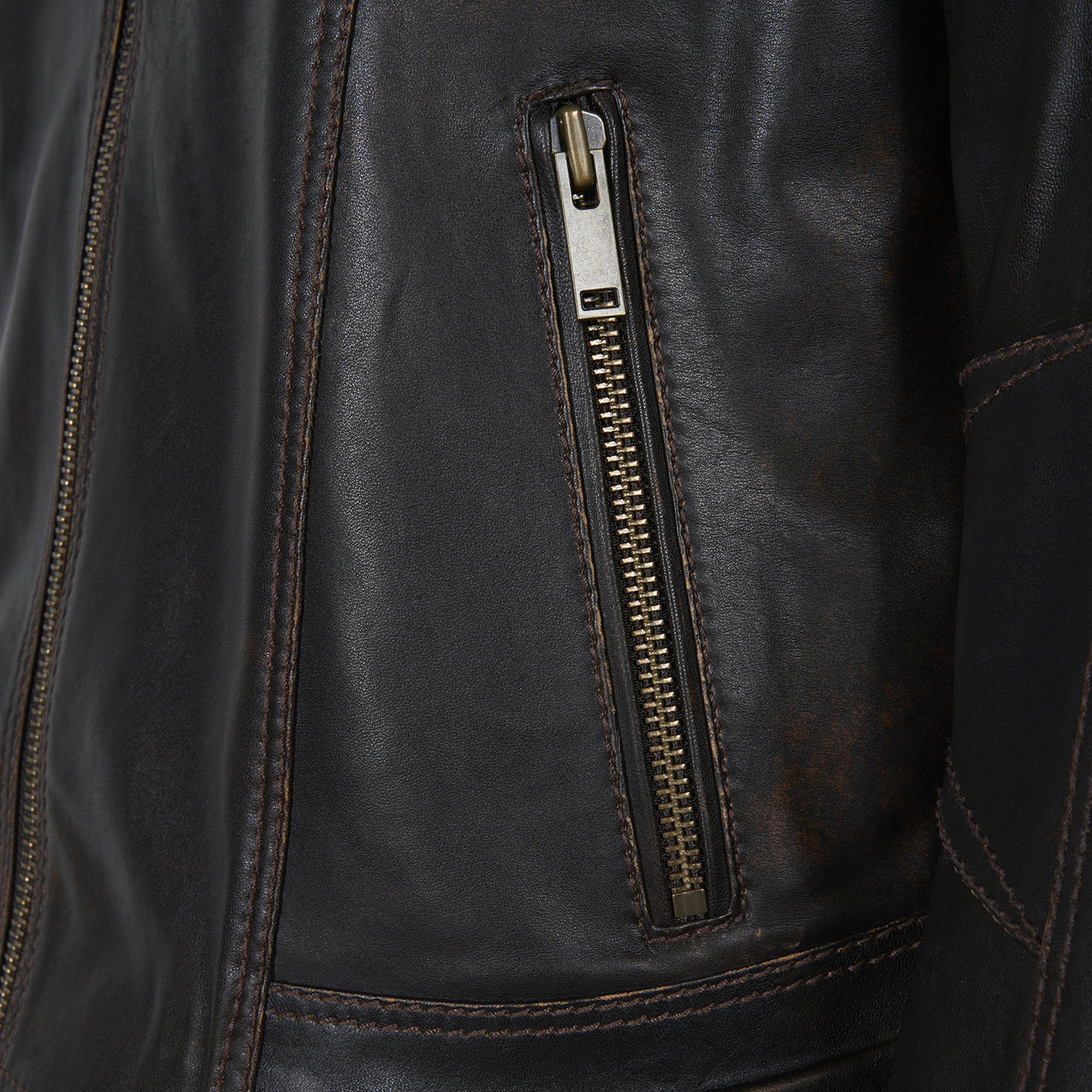 Edessa Gri Erkek Deri Mont