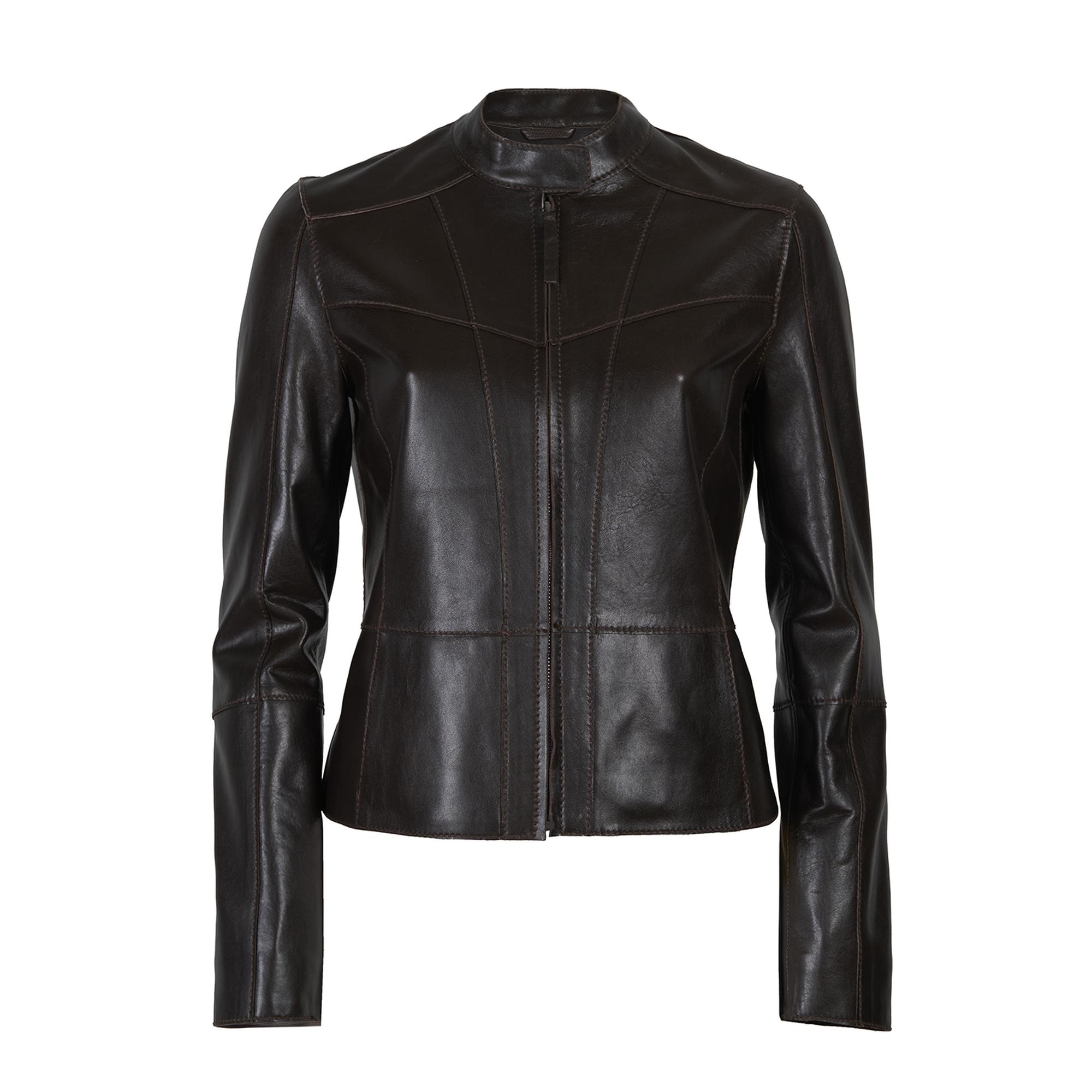 Alenna Kahve Kadın Deri Ceket