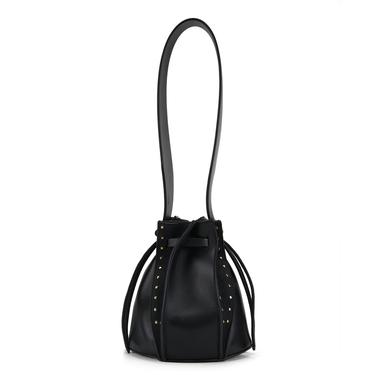  Lesi Siyah Kadın Deri Omuz Çantası