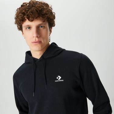  Converse Go-To Embroidered Star Chevron Unisex Siyah Hoodie