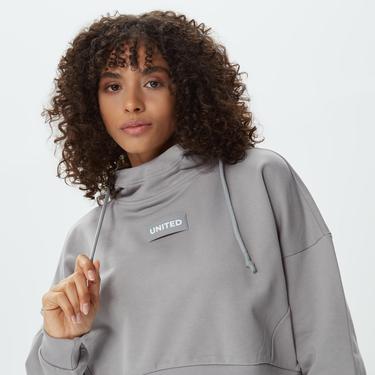  United4 Classic Kadın Gri Hoodie